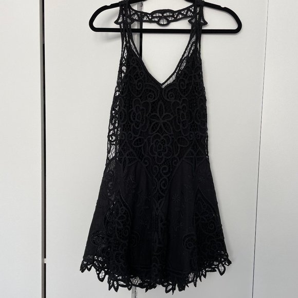 For Love and Lemons black mini dress - Picture 1 of 2
